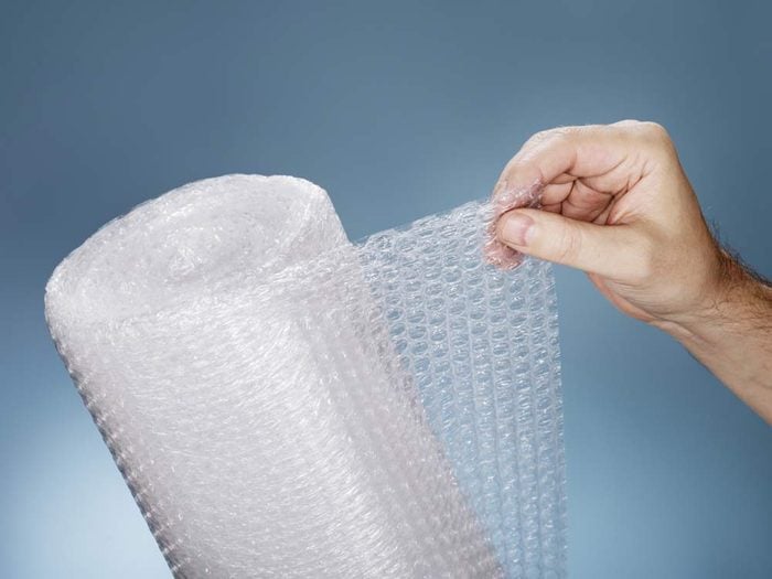 Use bubble wrap to add insulation