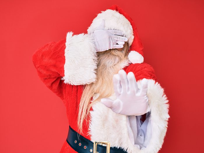 Who is Santa Claus - Santa hiding face