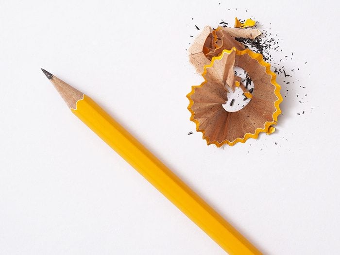 Pencil and pencil sharpenings