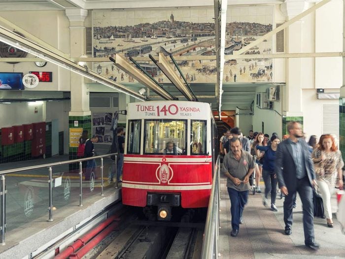 Turkey's modes of transportation include the Underground Funicular