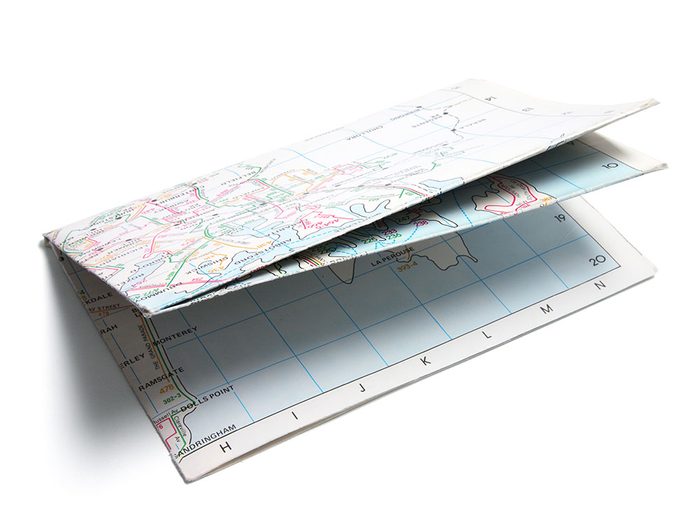 Use clipboards to organize road maps