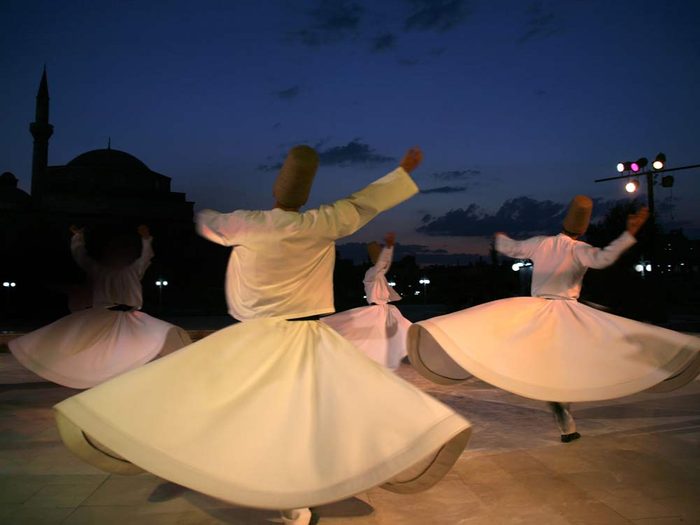 Whirling dervishes in Istanbul, Turkey
