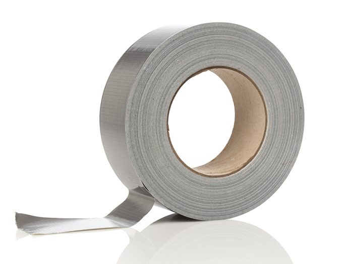Roll of silver duct tape