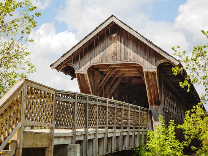 Covered bridge in Guelph, Ontario