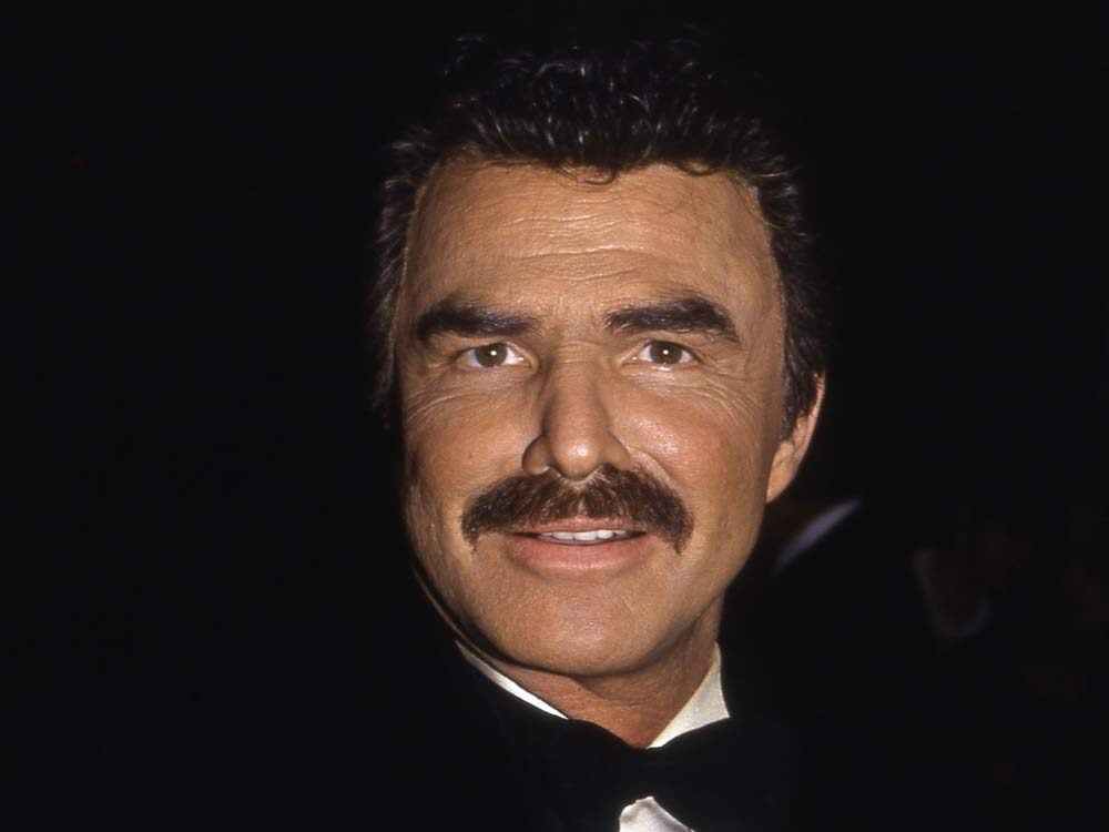 Burt Reynolds sporting one of the most iconic moustaches
