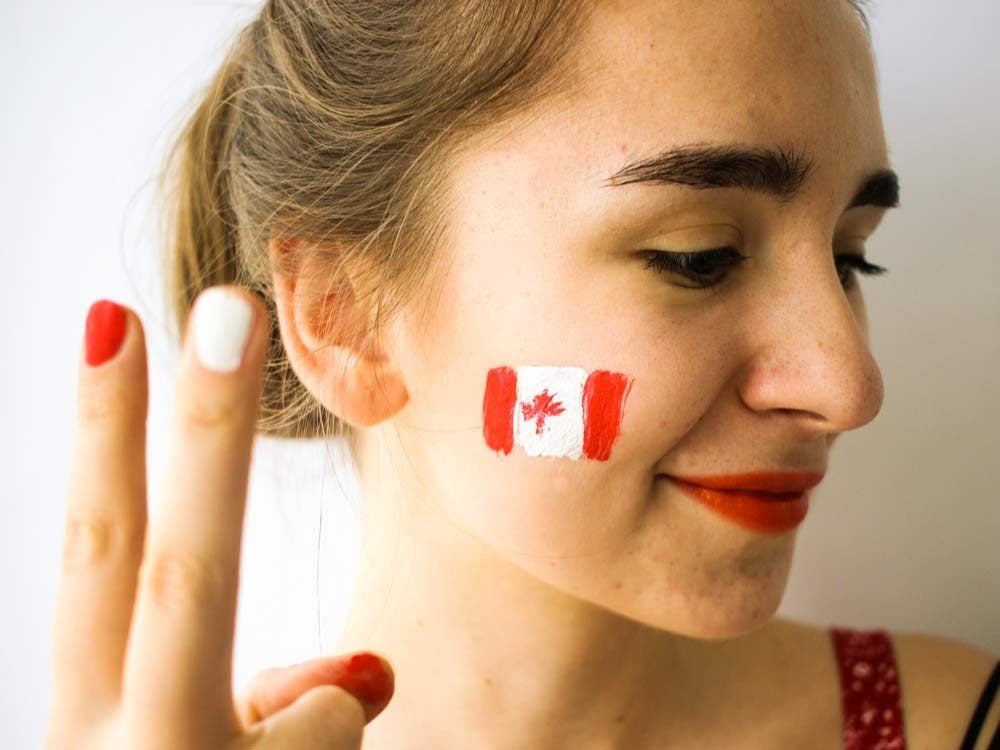 Canada Day face paint