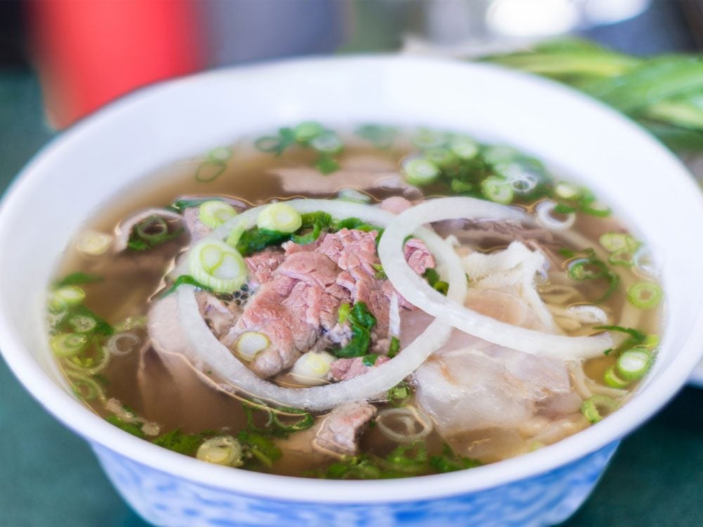 Vietnamese pho is one of the most famous street foods