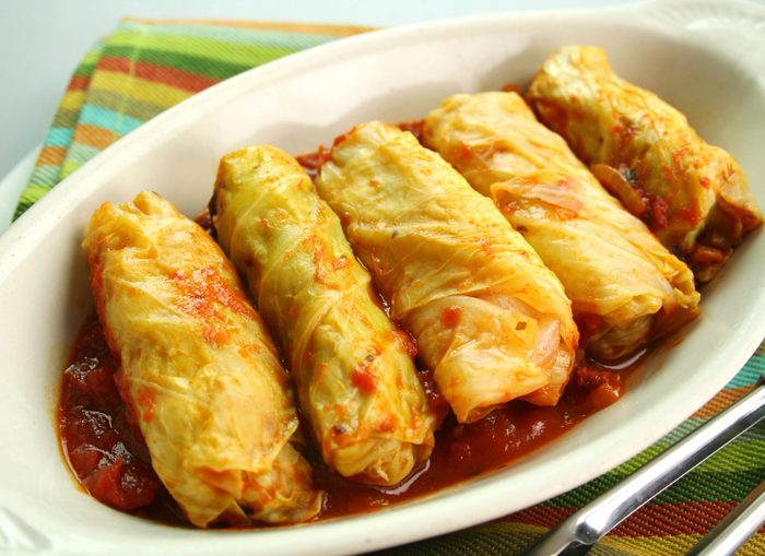 Cabbage rolls in tomato sauce
