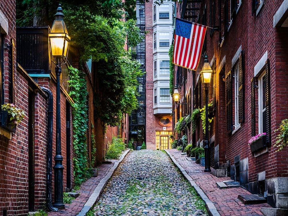 Beacon Hill neighbourhood in Boston