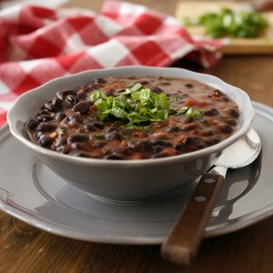 Black Bean Soup with Green Pepper