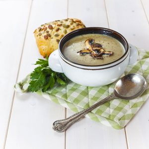 Chestnut Soup with Porcini Mushrooms