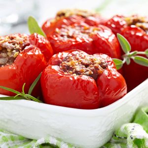 Chicken-Stuffed Peppers With Feta