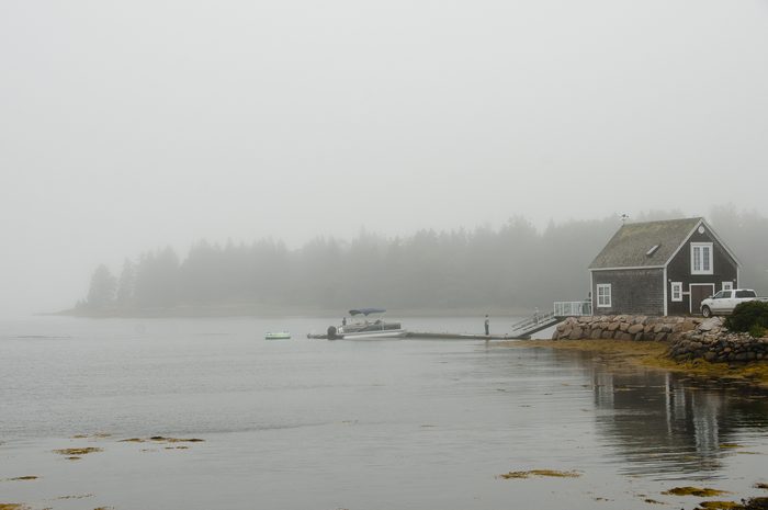Oak Island mystery - Oak Island in the fog