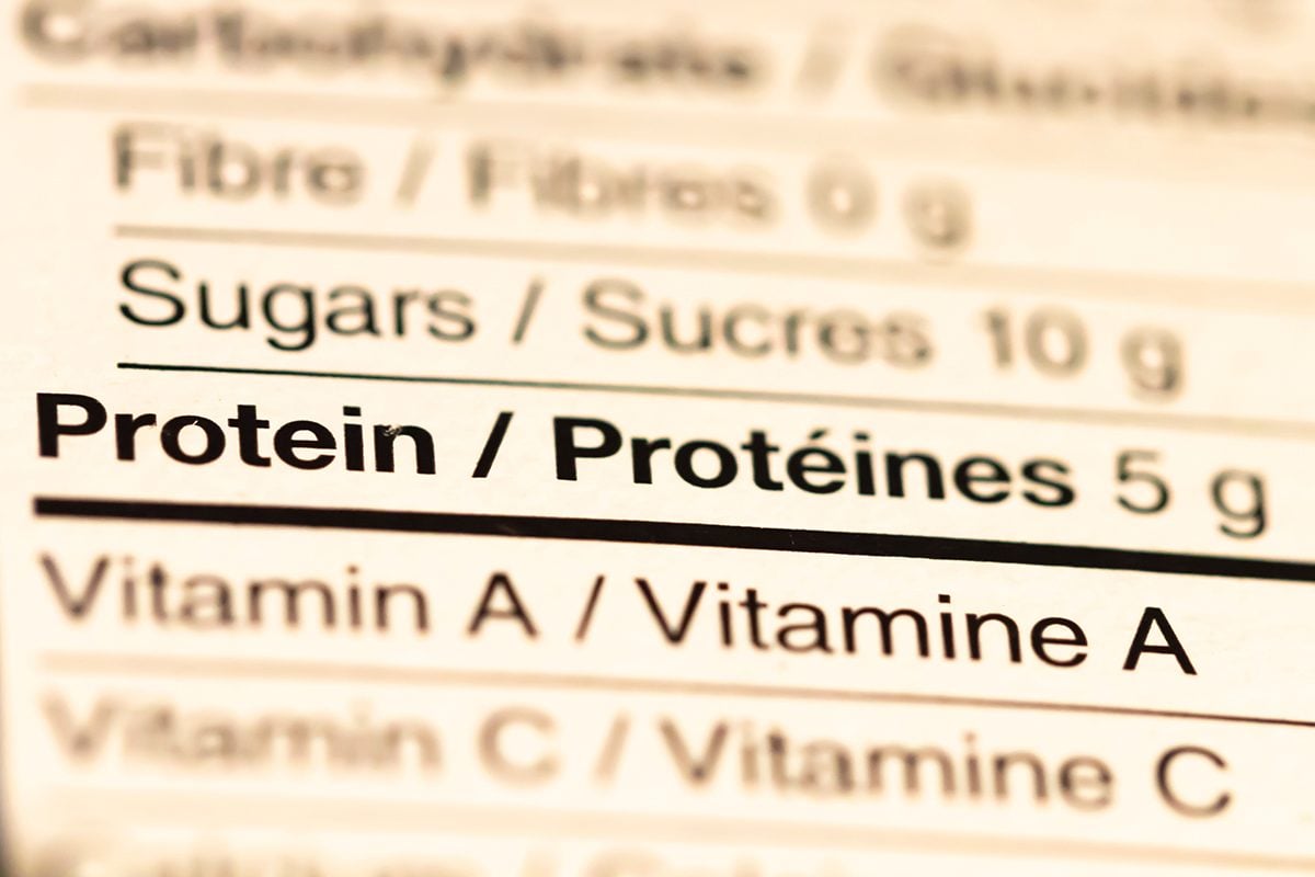 How to read nutrition label Canada - protein