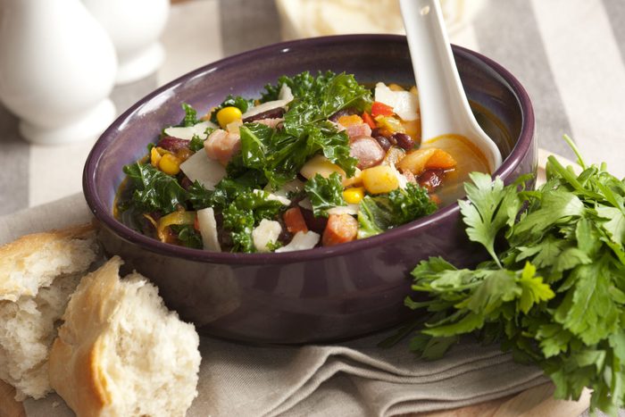 Great green vegetable recipes like kale soup