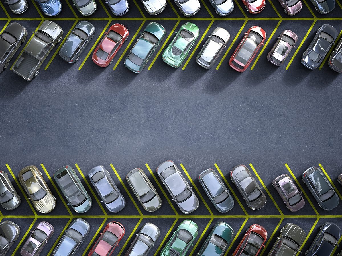 Mistakes that devalue your car - busy parking lot
