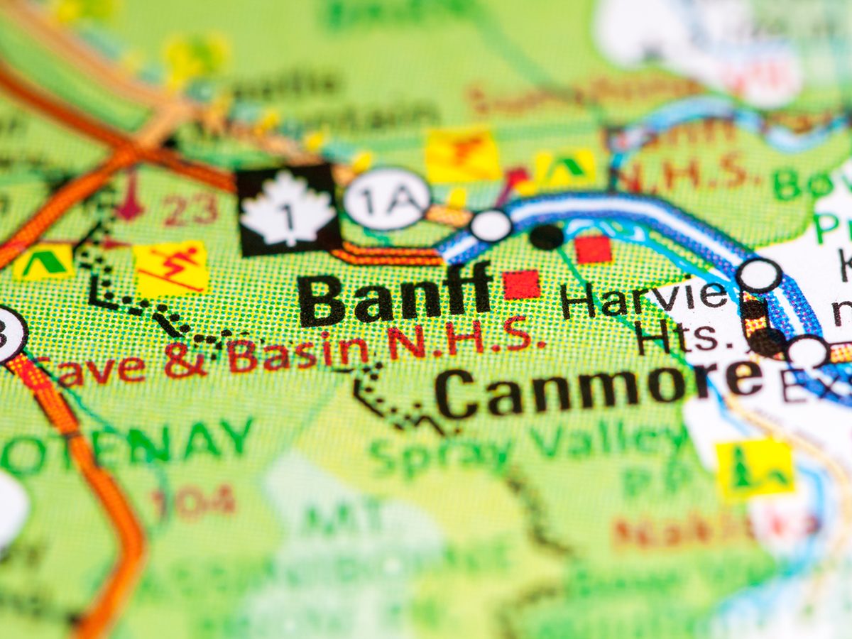 Banff on map
