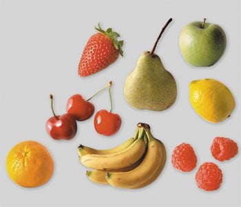   Look at the fruits below for 30 seconds and then cover them.