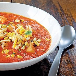 Tomato and Grilled Corn Chowder