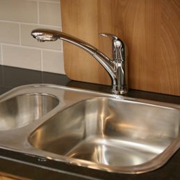 3. Shine Stainless Steel Sinks and Chrome Trim