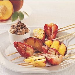 Fruit Kebabs with Ricotta