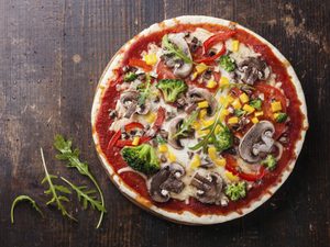Rustic Mushroom and Vegetable Pizza