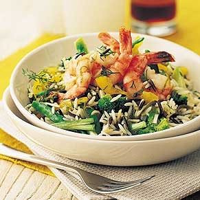 Rice with Shrimp and Dill Dressing