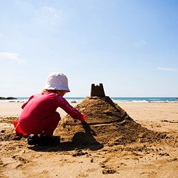 Things to do with ice cream scoops: Create Sand Castles