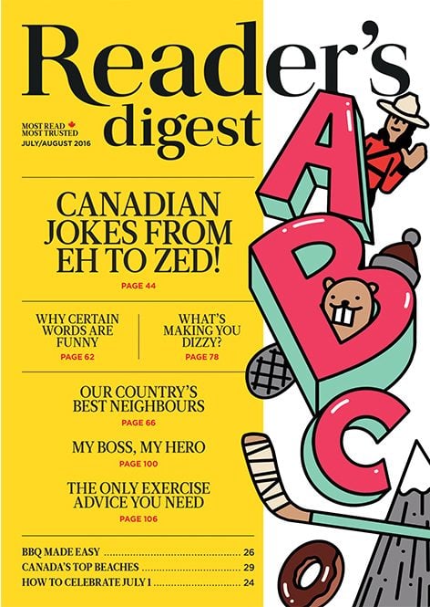 July/August issue of Reader's Digest Canada