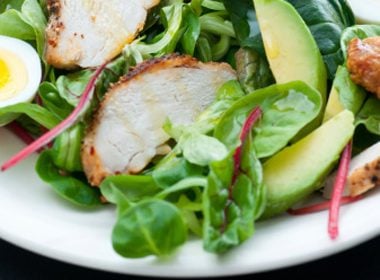 Happy-Stomach Grilled Chicken, Honeydew and Avocado Salad