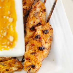 Recipe: Chicken Skewers with Peanut Sauce