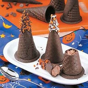 Mousse-Filled Witches' Hats