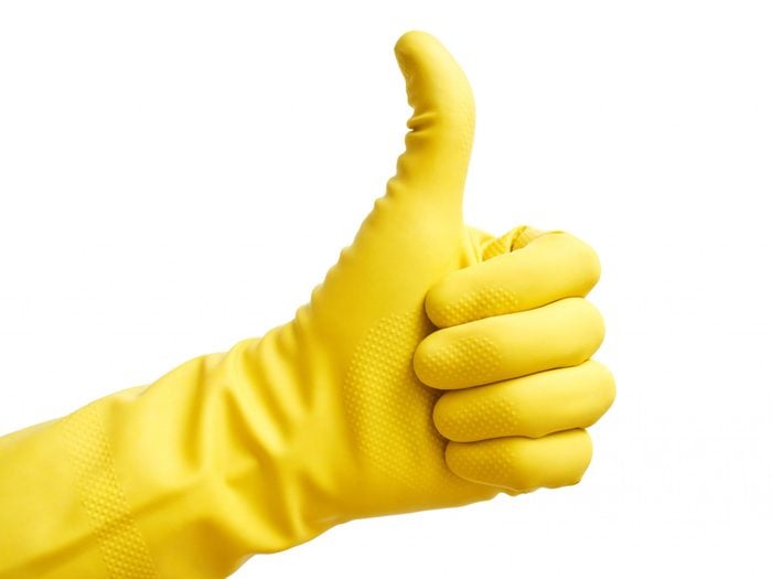 Rescue Your Rubber Gloves With Cotton Balls