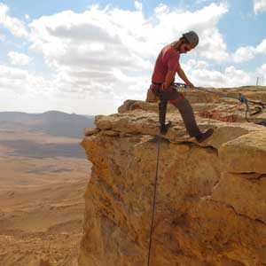 1. Rappel into the Ramon Crater