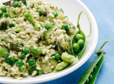 Brown Rice Risotto with Lemon and Fresh Peas