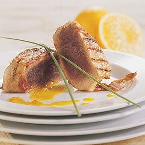 Grilled Tuna in Pancetta