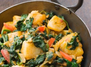Pork Korma With Potatoes and Spinach
