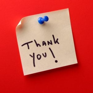 8. A Note of Thanks Goes A Long Way 