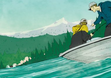 men on a boat
