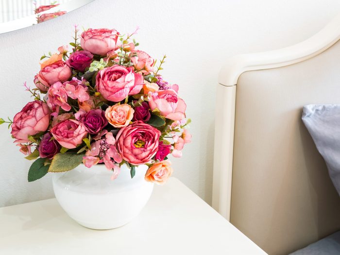Use a Blow-Dryer to Dust Off Silk Flowers and Artificial Plants