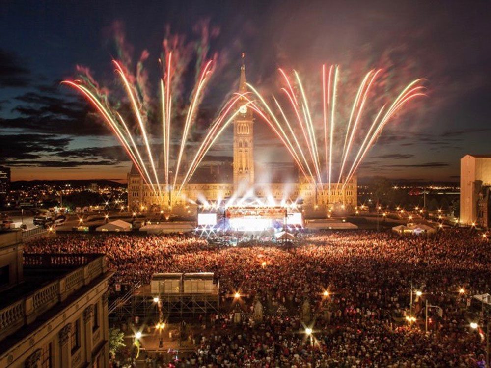 Canada Day fireworks at Parliament Hill, Ottawa
