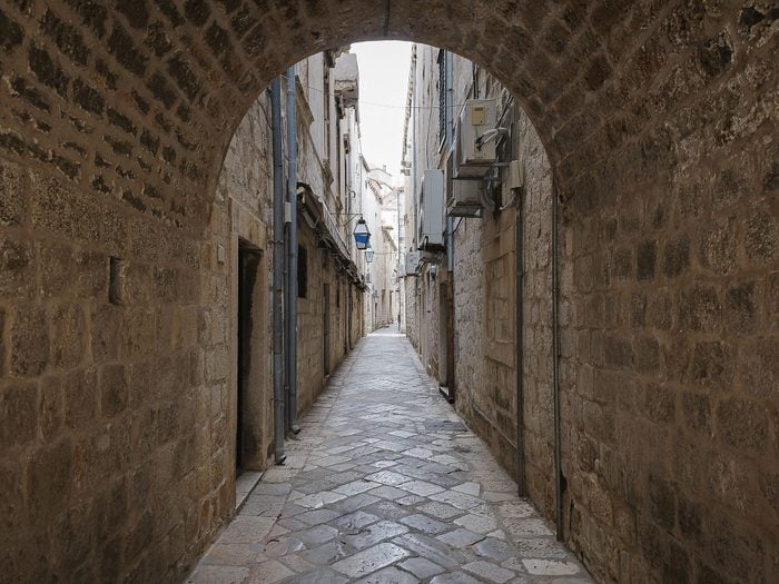 Old town streets in Dubrovnik
