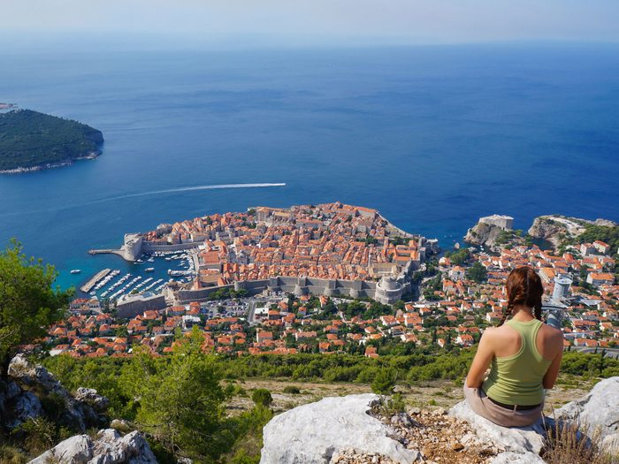 Srd Mountain summit in Dubrovnik