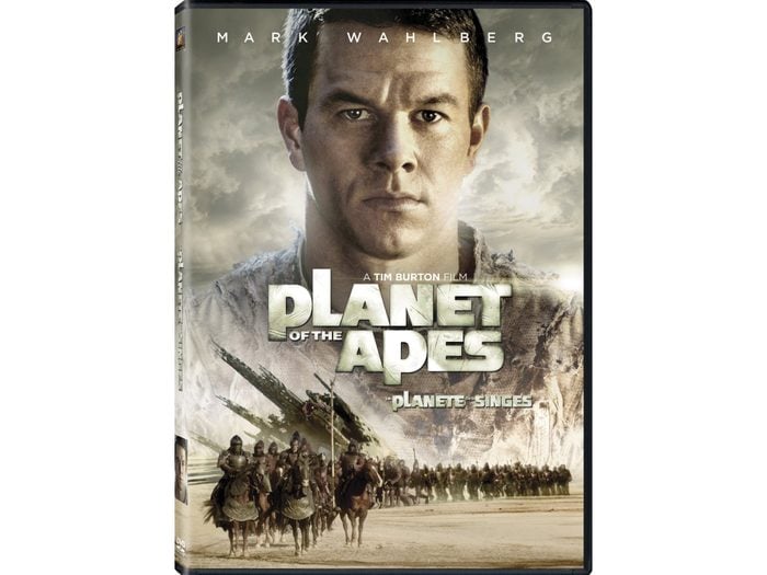 DVD cover for Tim Burton's Planet of the Apes remake