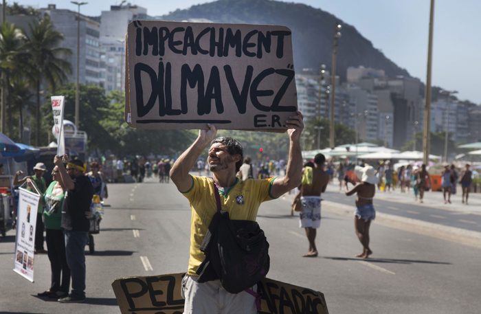 Protestor in Rio de Janeiro