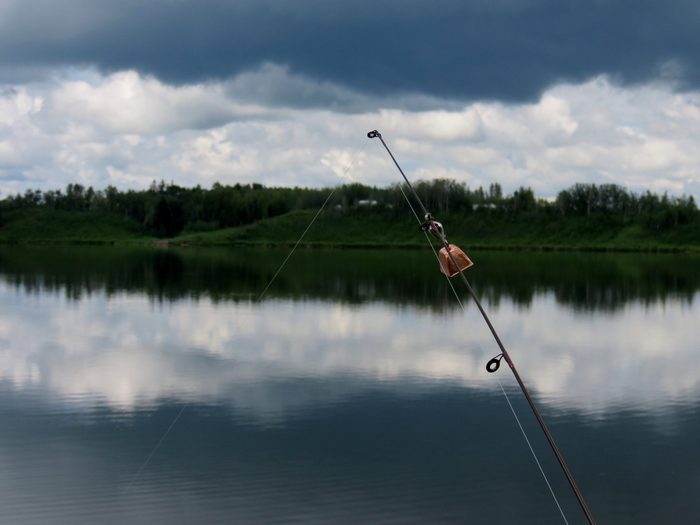 Fishing at Dickson Pond, Alberta
