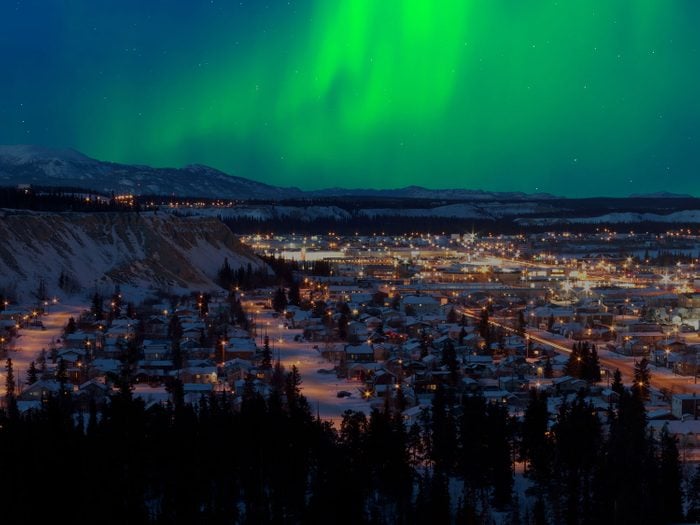 Aurora borealis over Whitehorse, Yukon