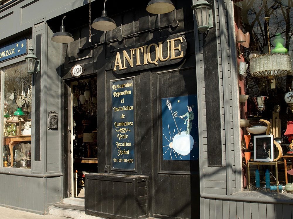 Antique store in Montreal