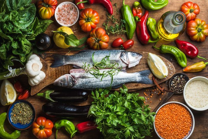 Diabetes diet made up of vegetables, fish and olive oil