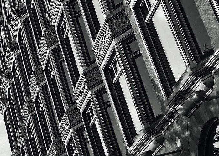 Windows of building in Ottawa